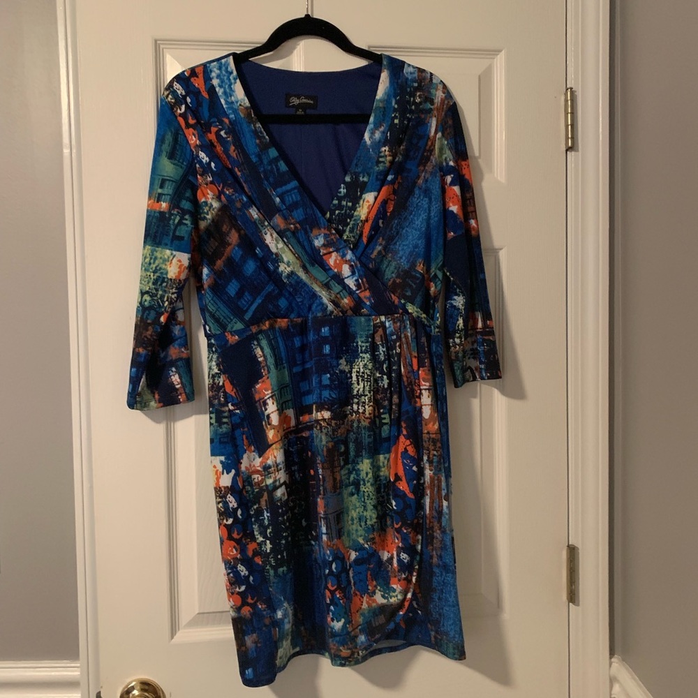 Multi color wrap dress